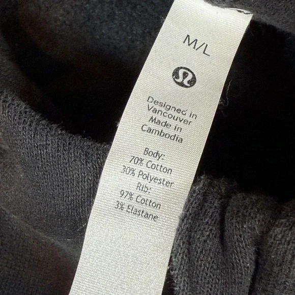 Lululemon Hoodie Womens M/L Black Scuba Oversized Full Zip Evolve LW3EOZS - Picture 9 of 9